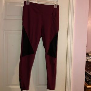 Wine red workout leggings